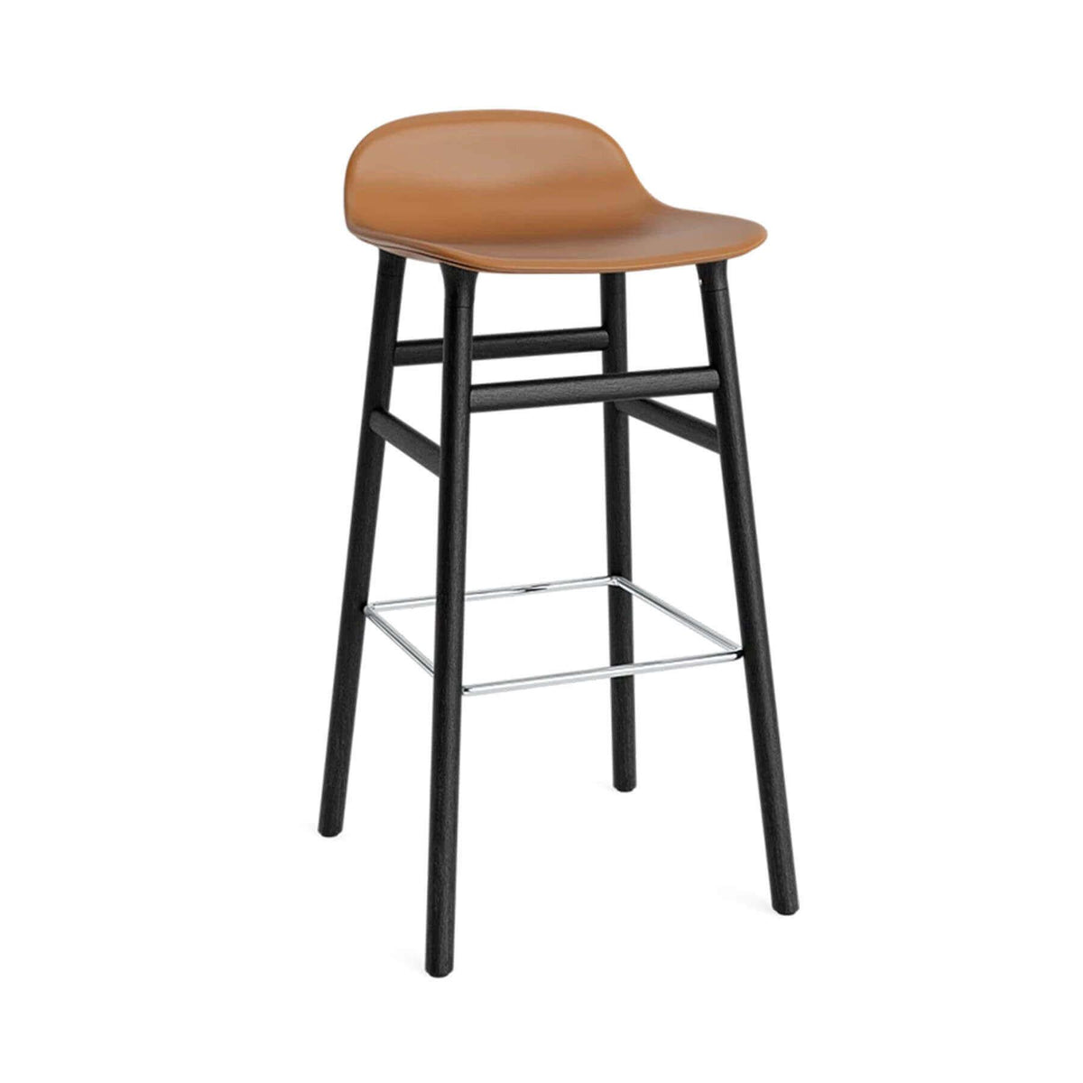 Normann Copenhagen Form Barstool, Upholstered with Wood Legs