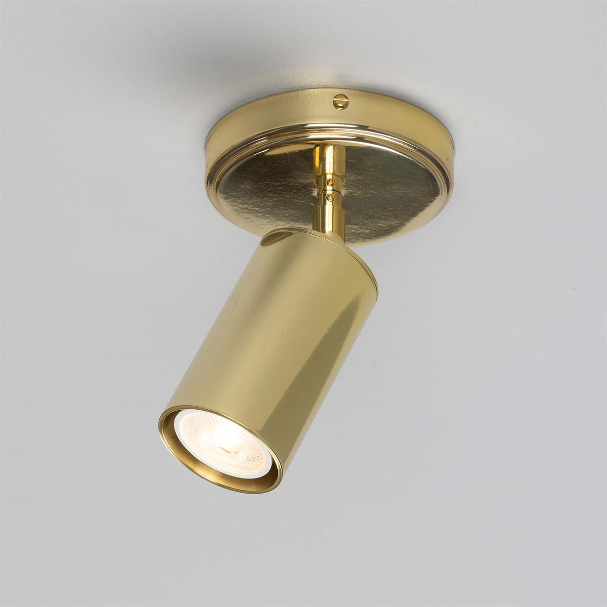 Mullan Lighting Evanston Directional Brass Ceiling Spotlight