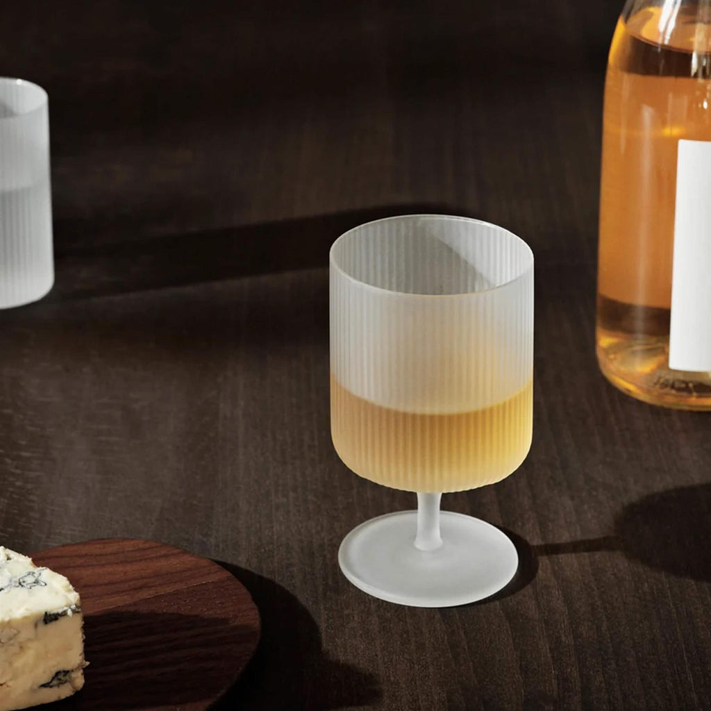 Ferm Living Ripple Wine Carafe & Wine Glasses - Set of 2 Gift Set