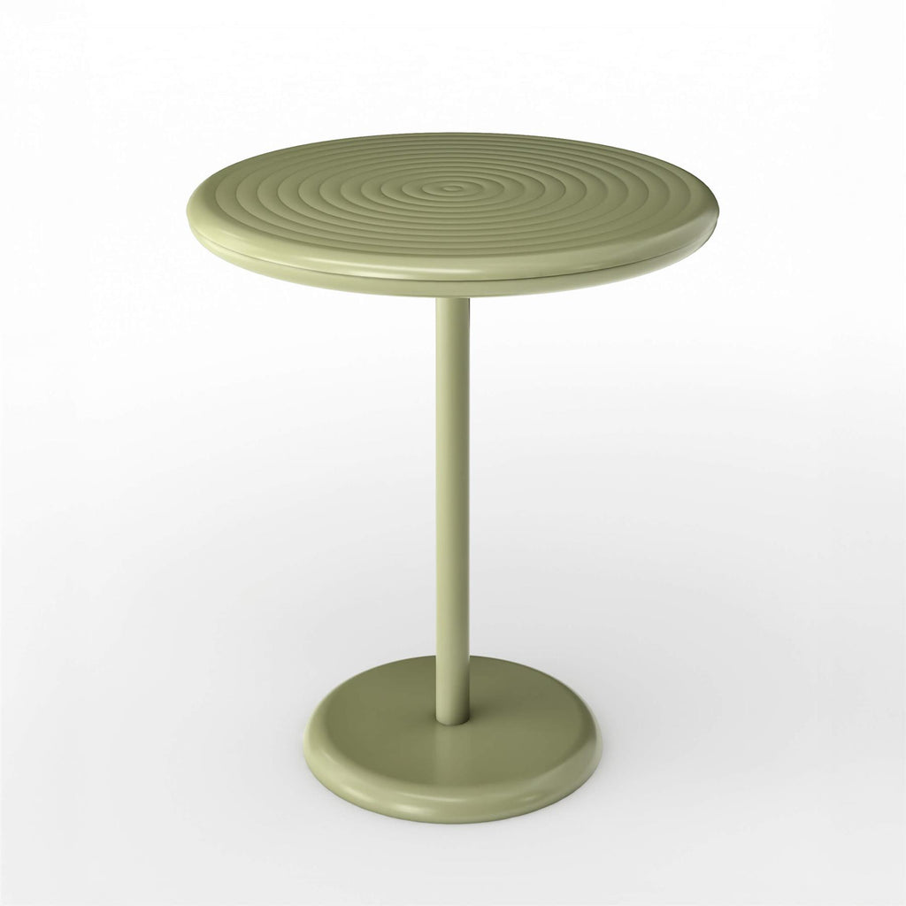 Outlet Tom Dixon Groove Outdoor Small Round Table - Moss