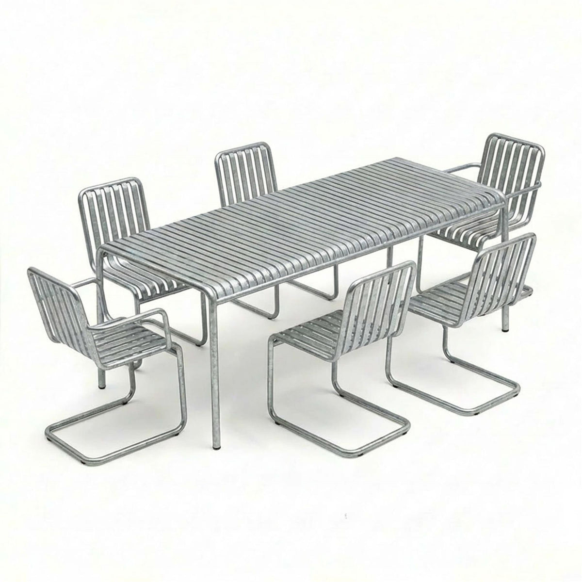 HAY Palissade Cantilever Garden Dining Set - Large - Curated by Holloways of Ludlow
