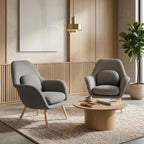 Fredericia Swoon Lounge Petit Wood Base Chair