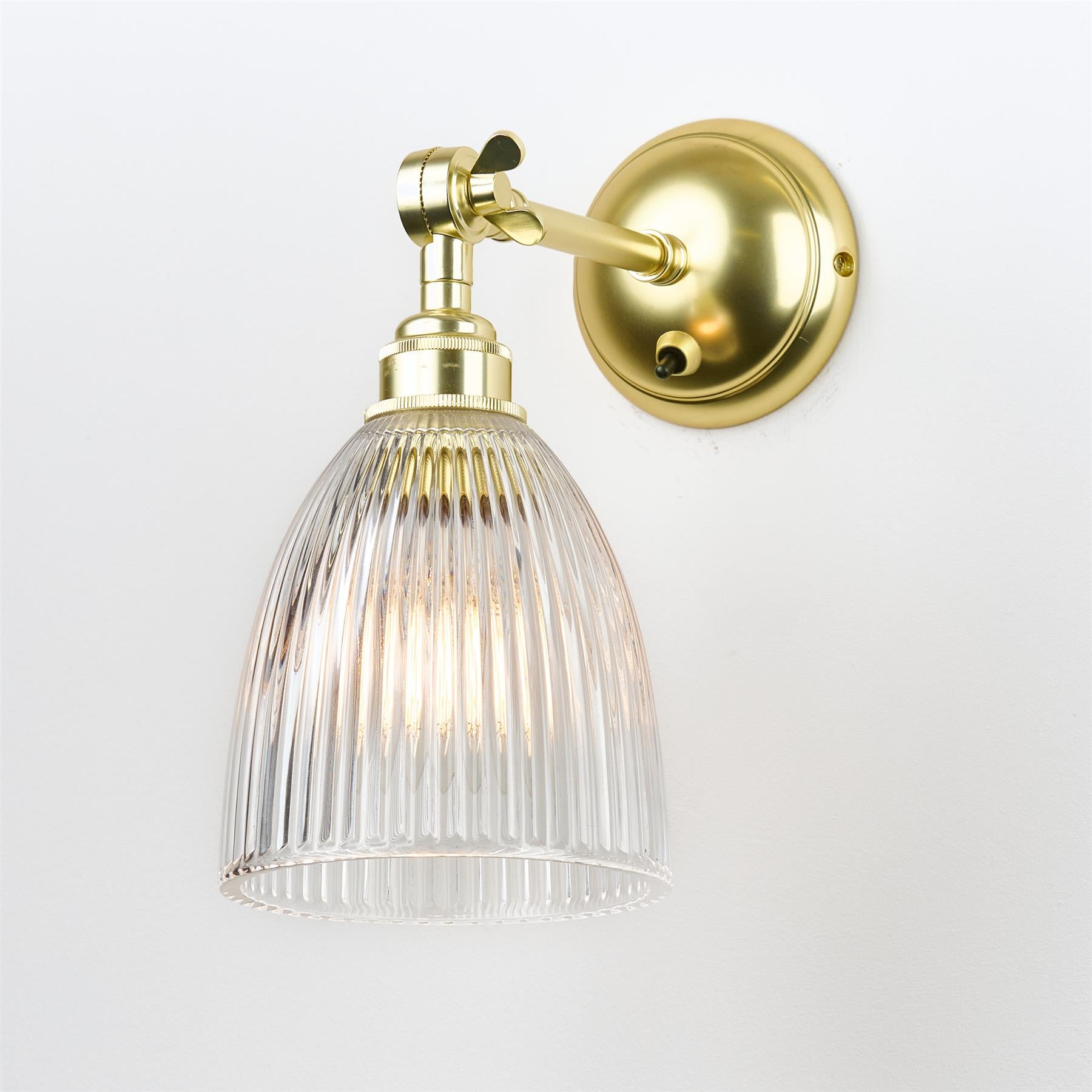 Old School Electric Elongated Prismatic Wall Light - Adjustable Arm