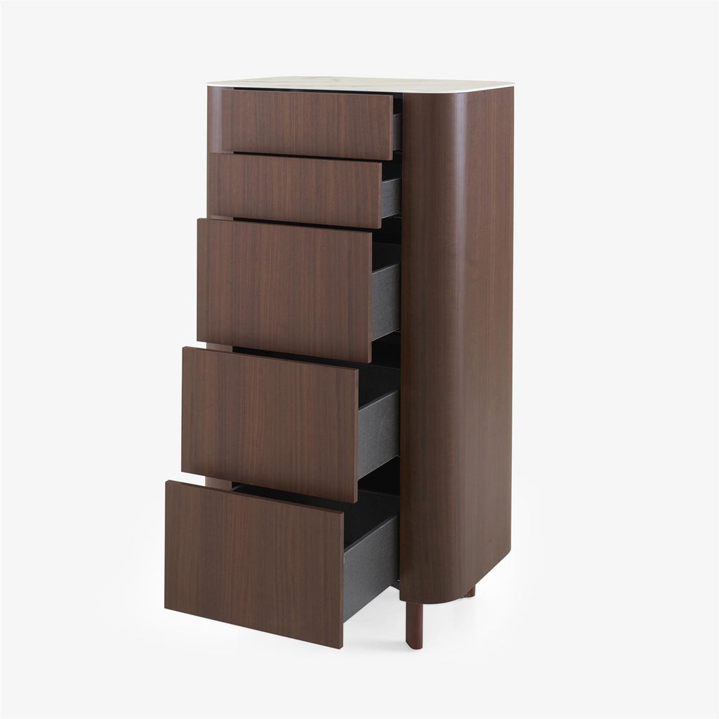 Ligne Roset Parabole Chest of Drawers in Dark Walnut