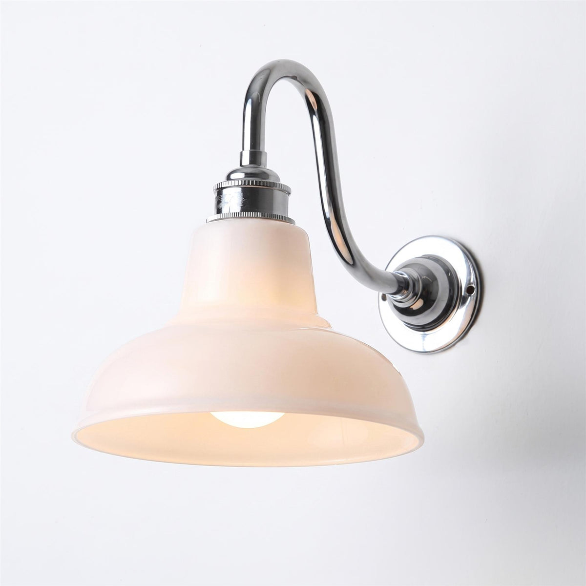 Old School Electric Mini Factory Wall Light Bathroom Version : Swan Arm
