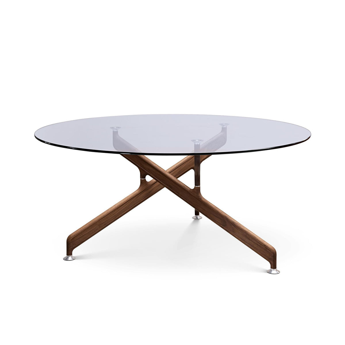 Ex-Display OneCollection Bone Dining Table - Walnut, Brass