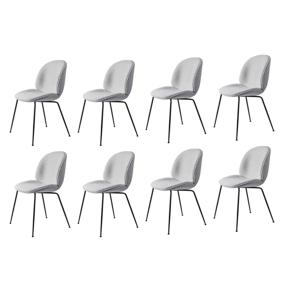GUBI Beetle Fully Upholstered Dining Chair Bundle Set