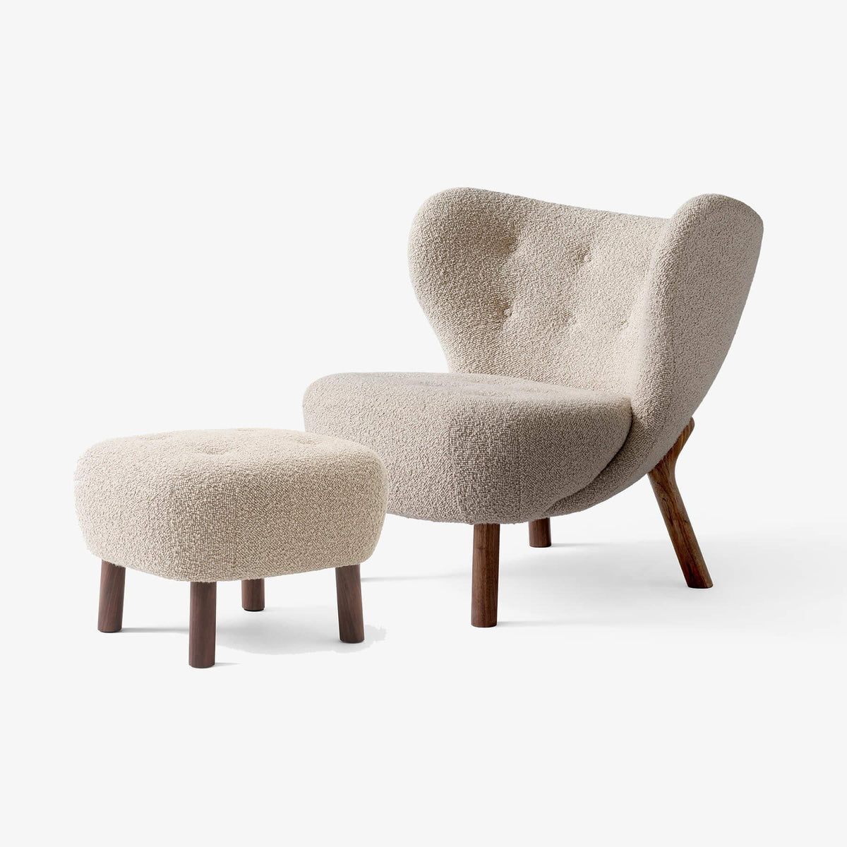 &Tradition VB1 Little Petra Chair with Footstool
