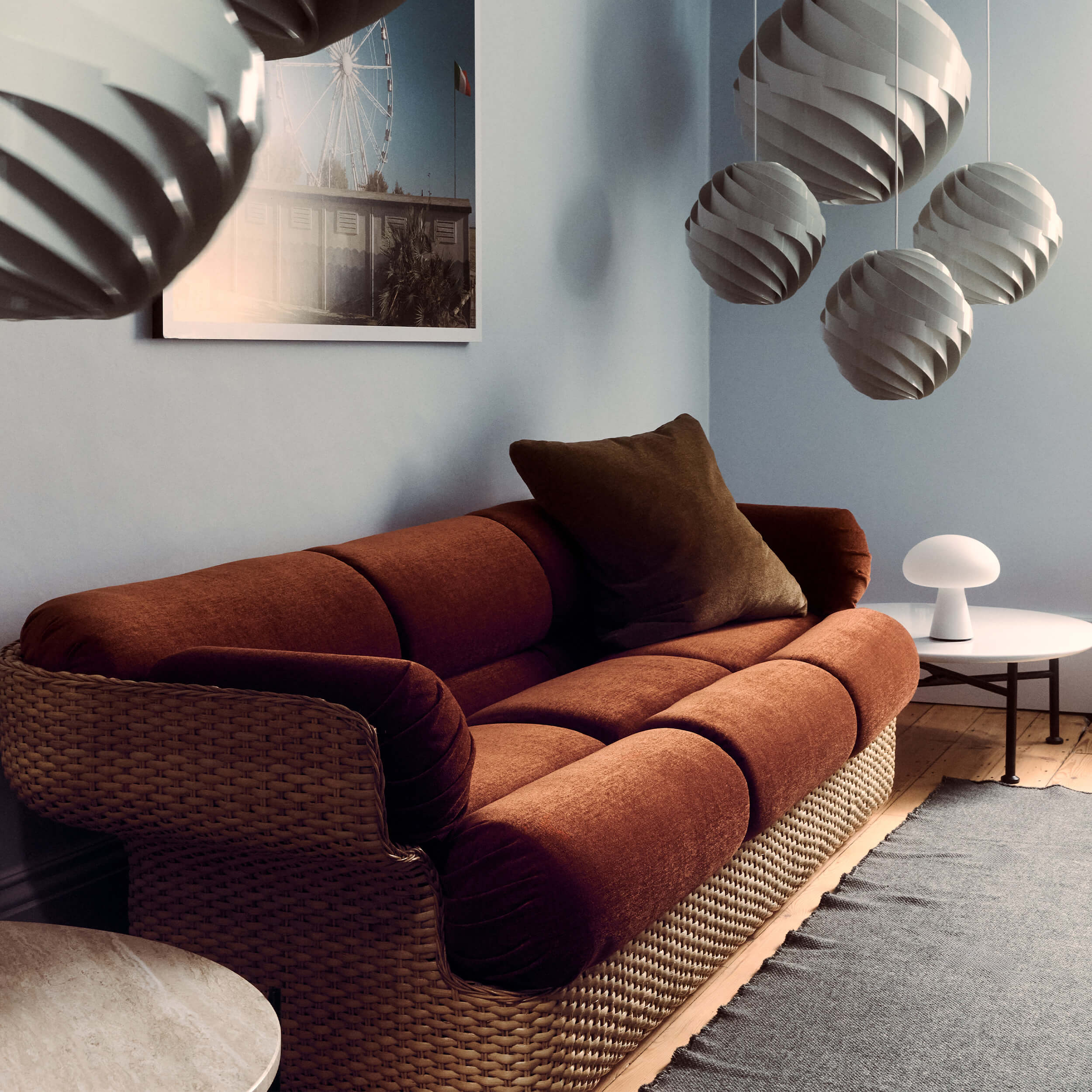 GUBI Basket 3 Seat Sofa - Upholstered