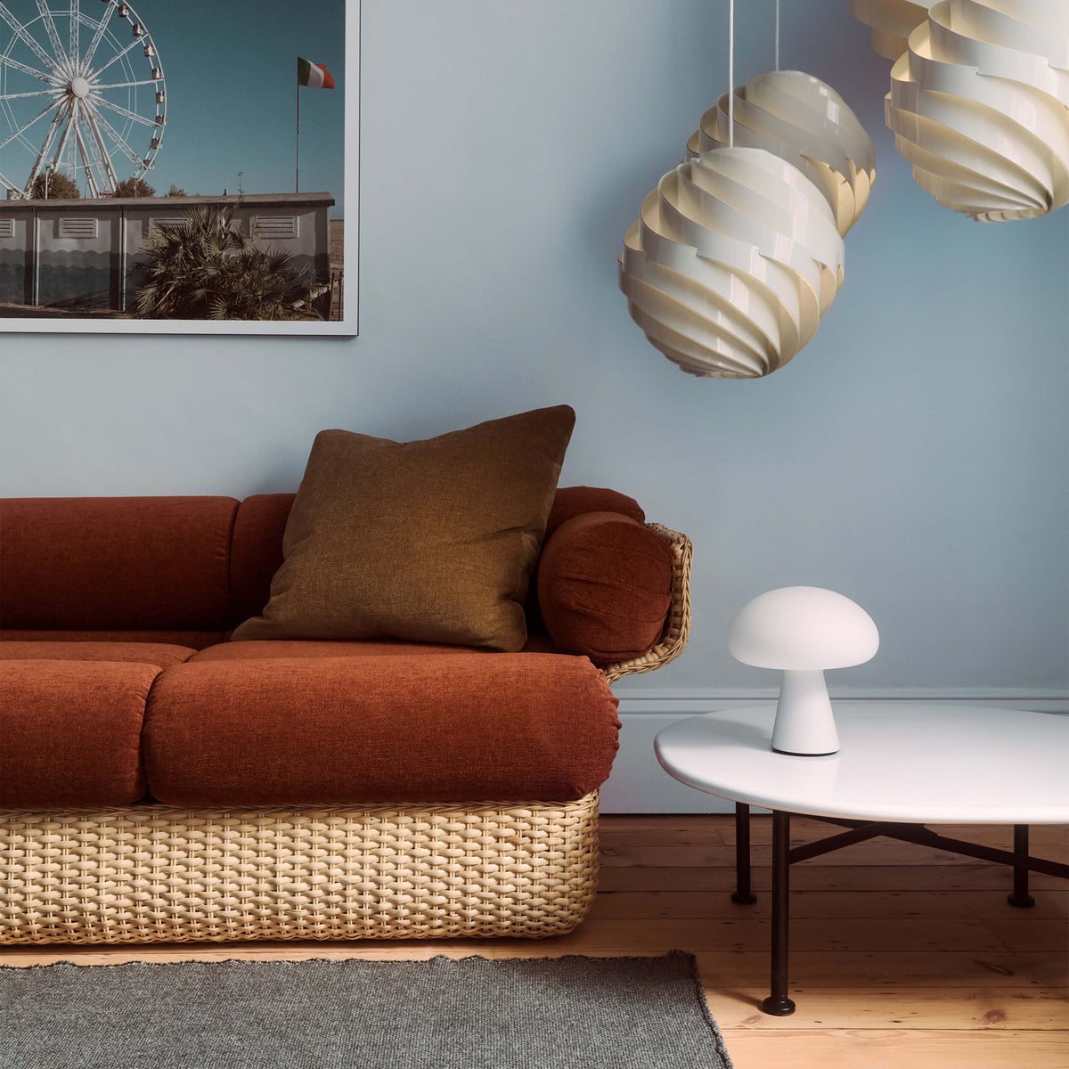 GUBI Basket 3 Seat Sofa - Upholstered