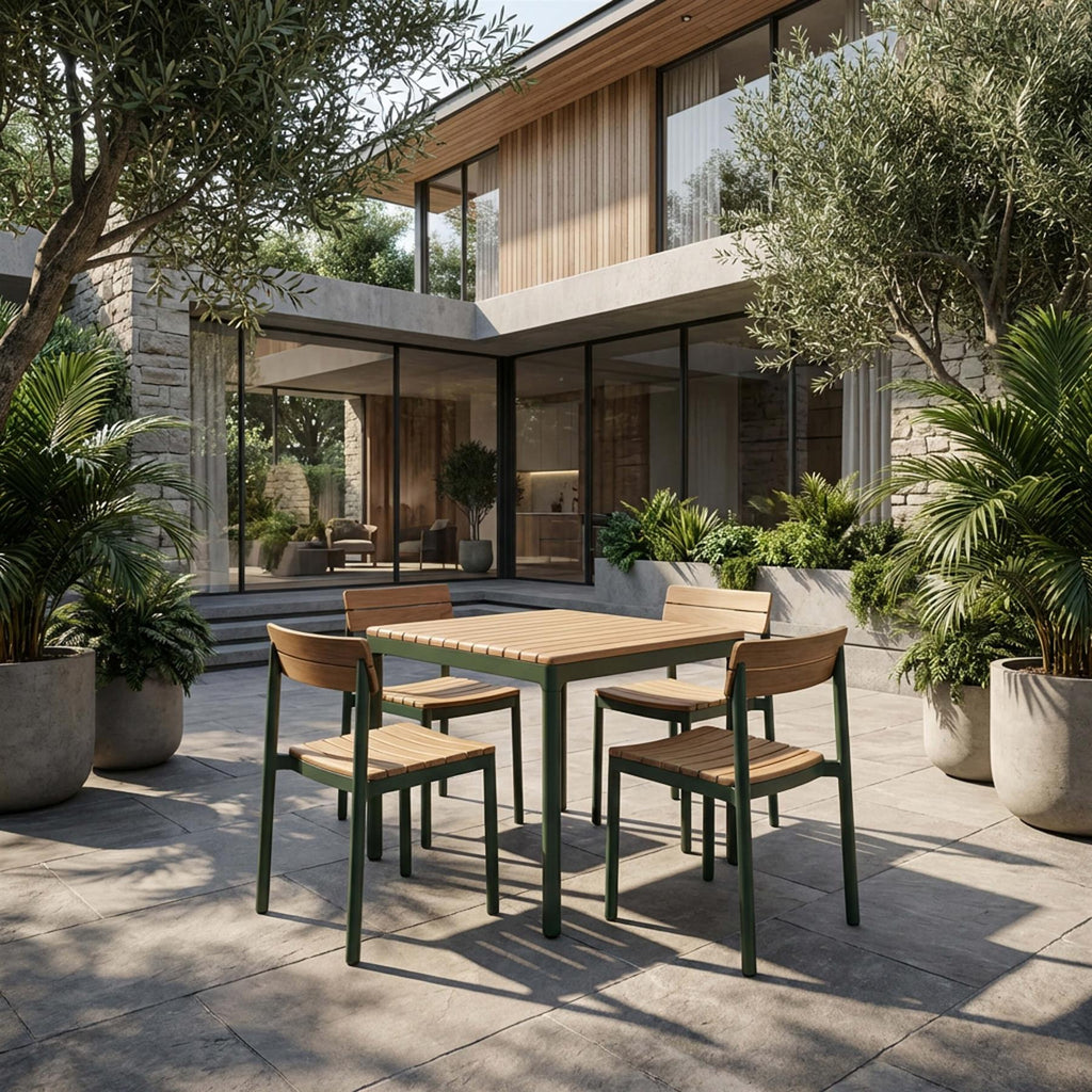 Fritz Hansen Pelagus Garden Dining Set - Small - Curated by Holloways of Ludlow