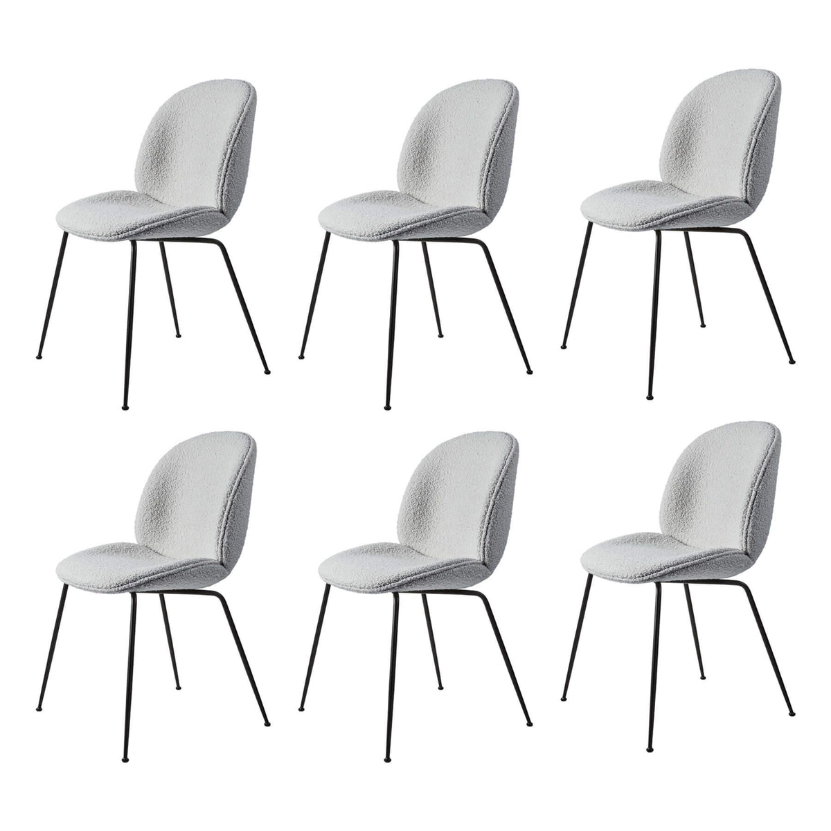 GUBI Beetle Fully Upholstered Dining Chair Bundle Set