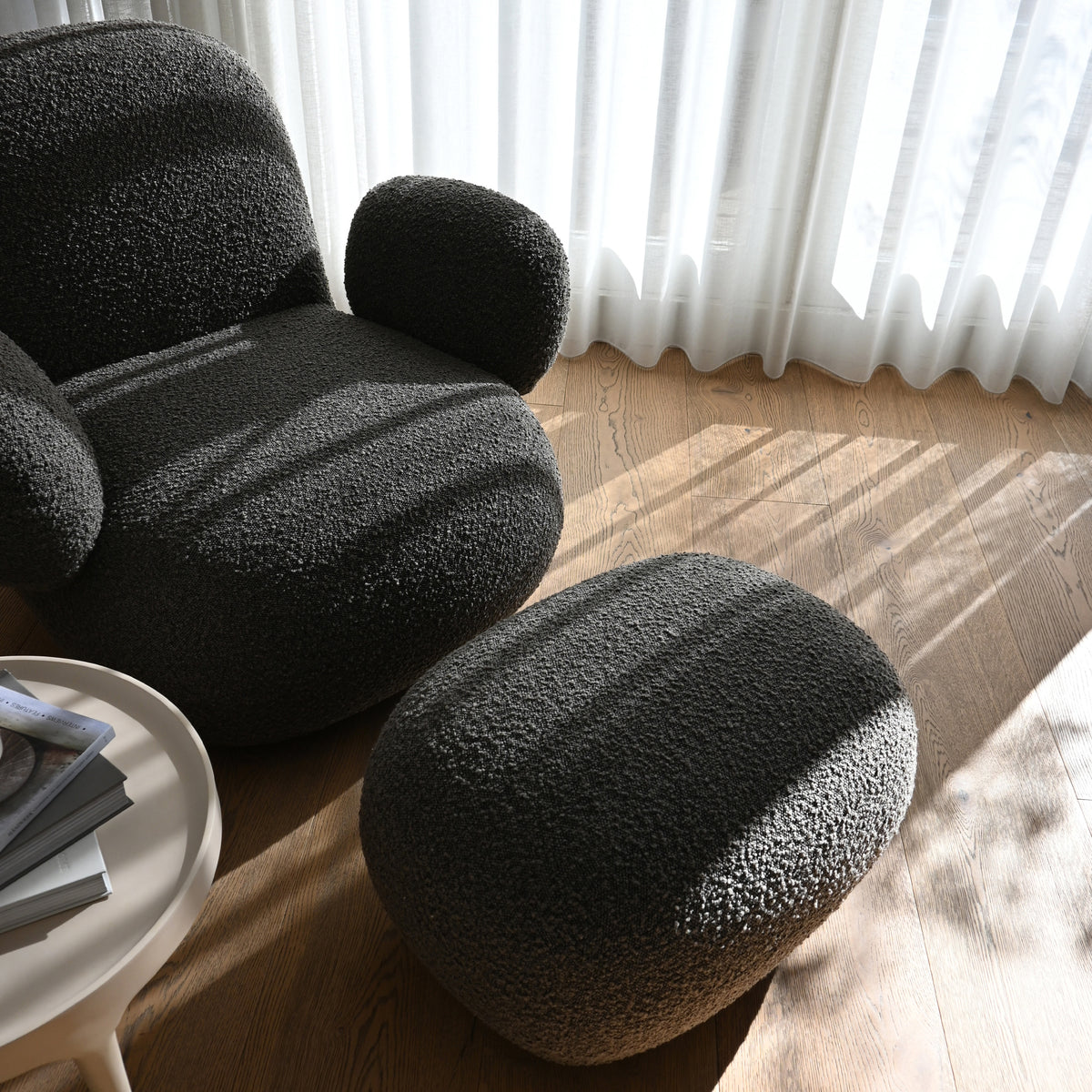 101 Copenhagen Toe Armchair Flat with Ottoman