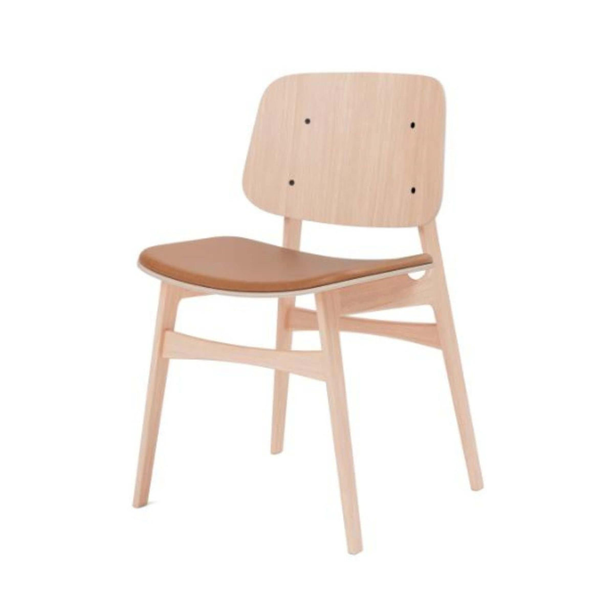 Fredericia Soborg Wood Base Chair with Upholstered Seat