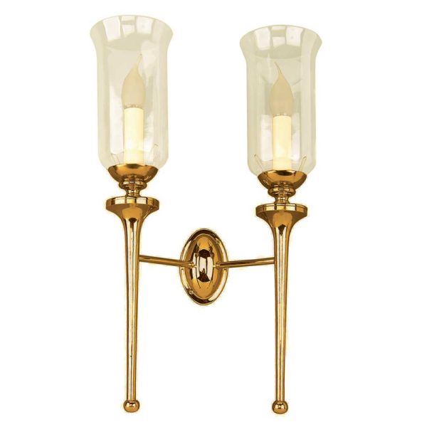Limehouse Grosvenor Twin Wall Light with Storm Glass
