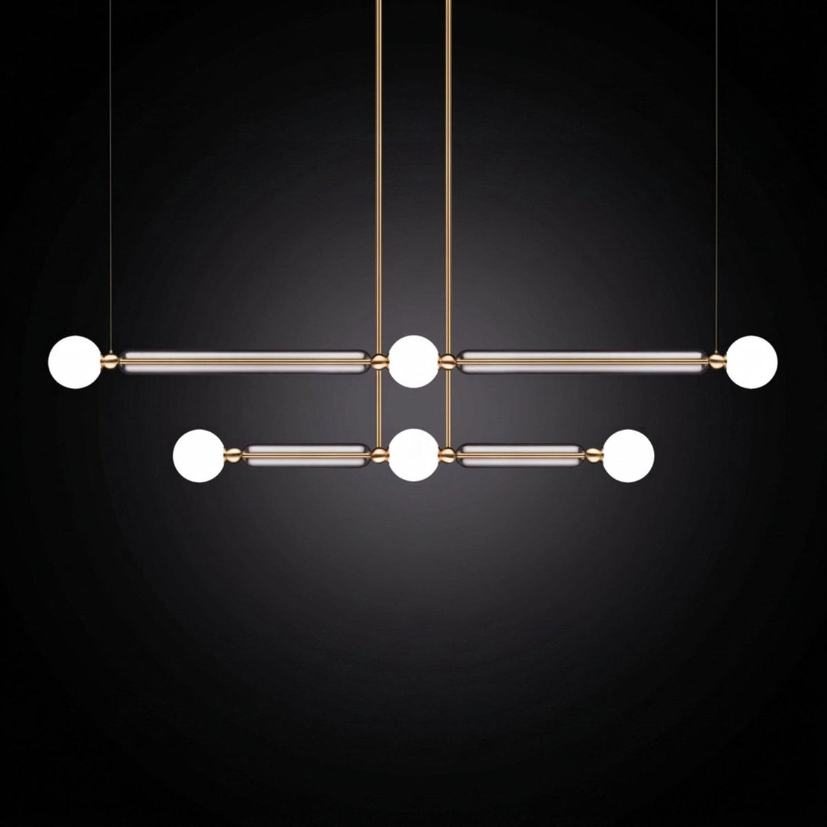 Marc Wood Case 2 Tier Linear Pendant Light
