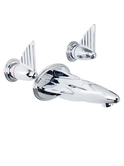 Lefroy Brooks RL1172 Belle Aire Lever Three Hole Wall Mounted Bath Filler