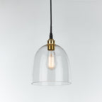 Old School Electric Bell Blown Glass Pendant : Bathroom Version