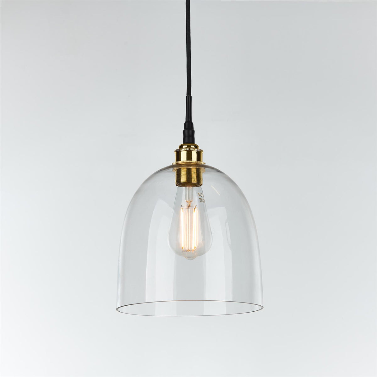 Old School Electric Bell Blown Glass Pendant : Bathroom Version