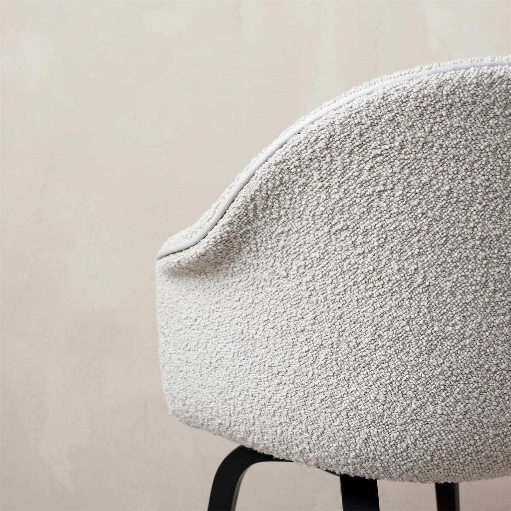GUBI Bat Dining Chair, Full Upholstery and Plastic Legs