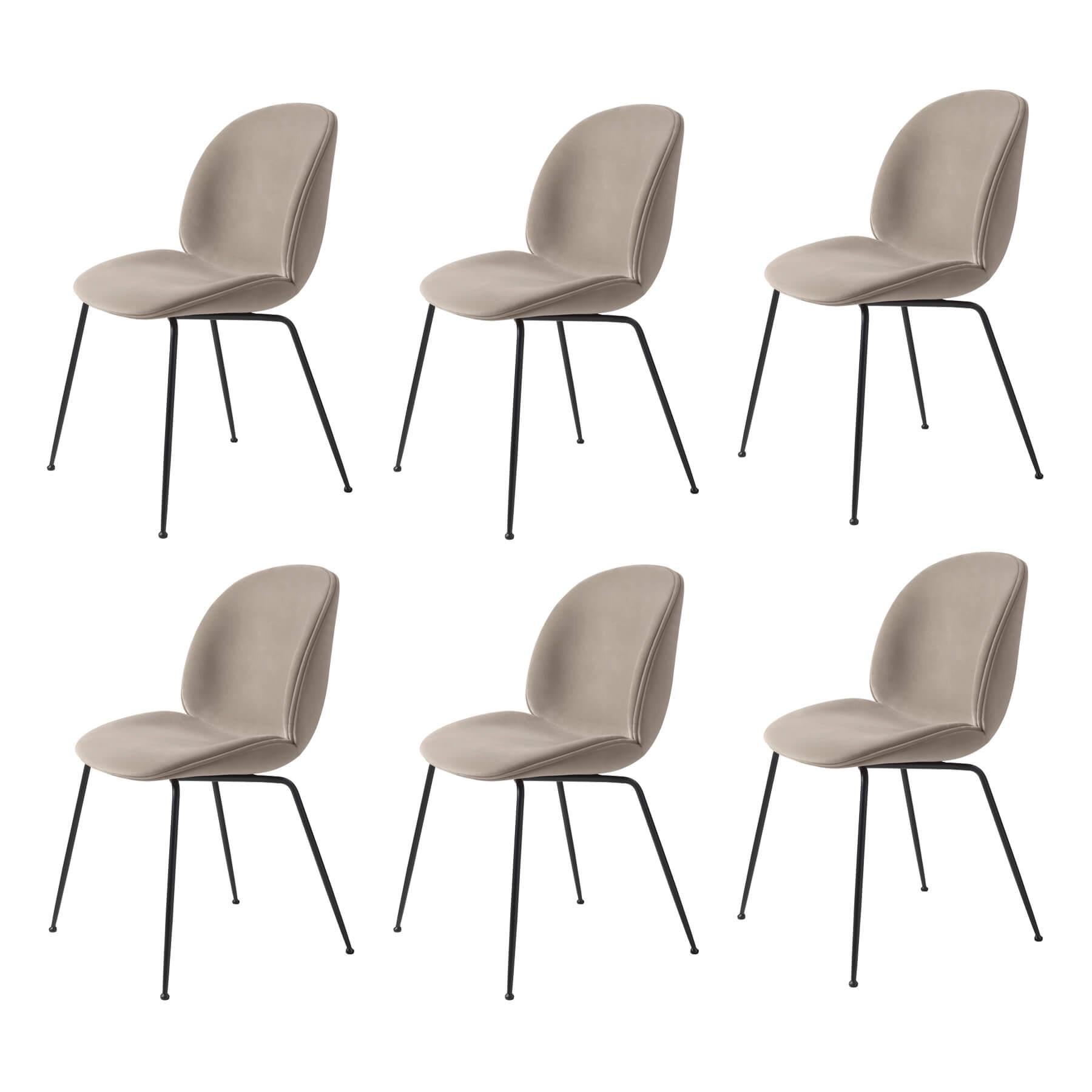 GUBI Beetle Fully Upholstered Dining Chair Bundle Set