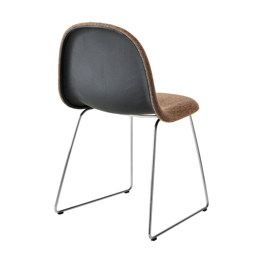 GUBI 3D Dining Chair, Fully Upholstered with Sledge Base