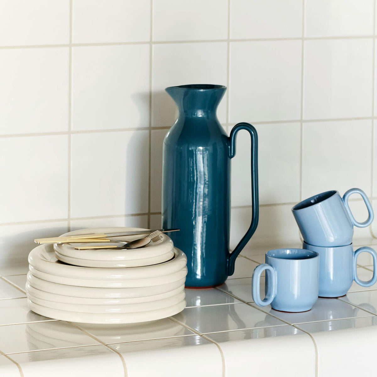 HAY Barro Jug Tall - Dark Blue
