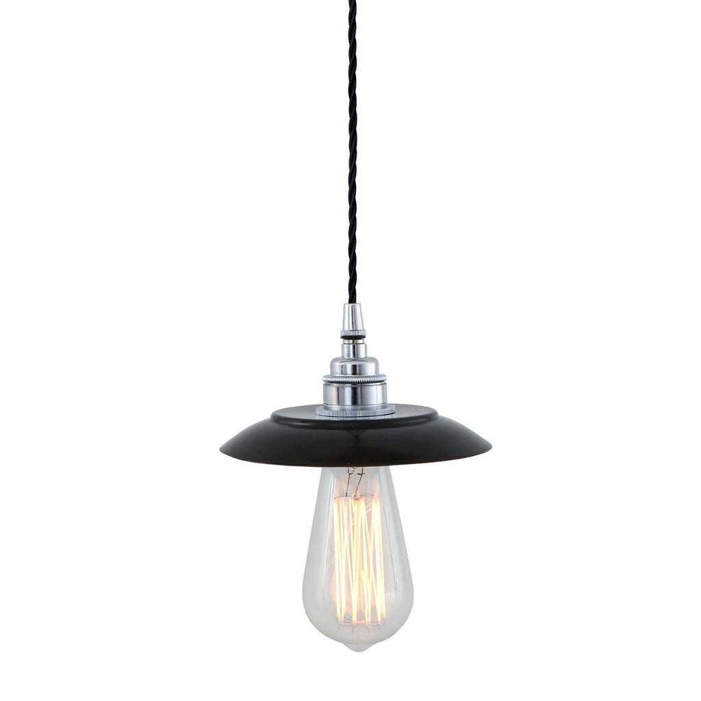 Mullan Lighting Reznor Industrial Minimalist Brass Pendant Light