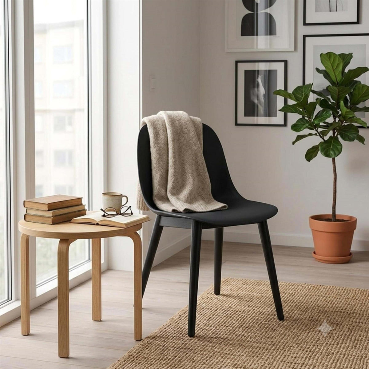 Muuto Fiber Side Chair with Wood Base