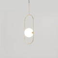 Ex-Display Aromas Abbacus Pendant Light - Matt Brass, Opal