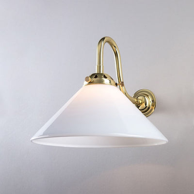Old School Electric B22 Conical Glass Wall Light