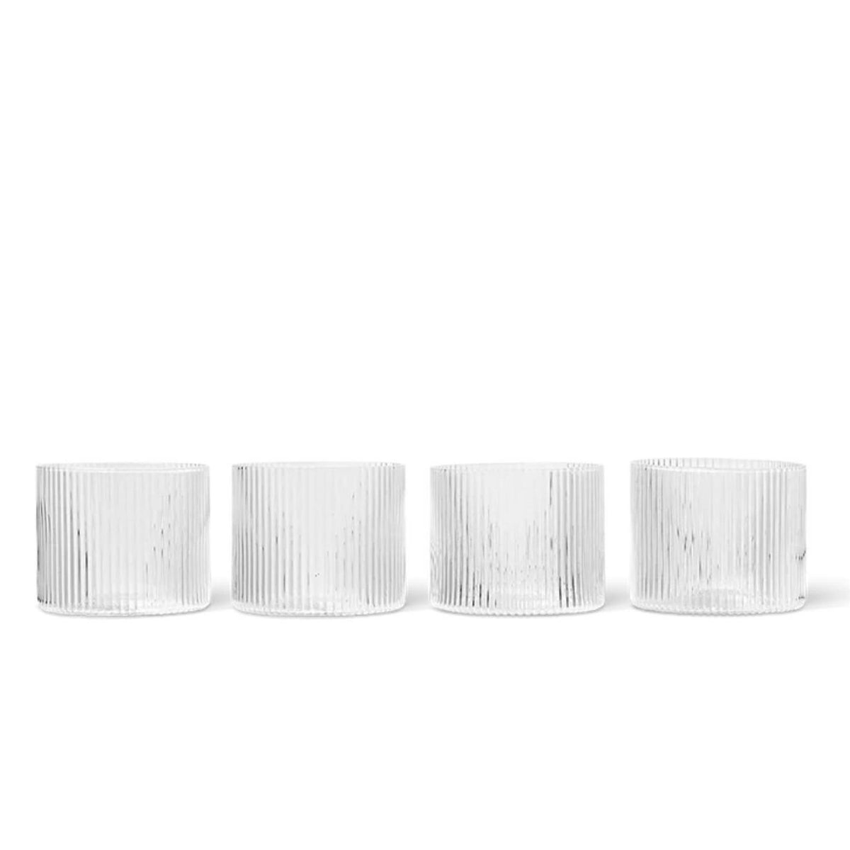 Ferm Living Ripple Low Drink Glasses - Set of 4
