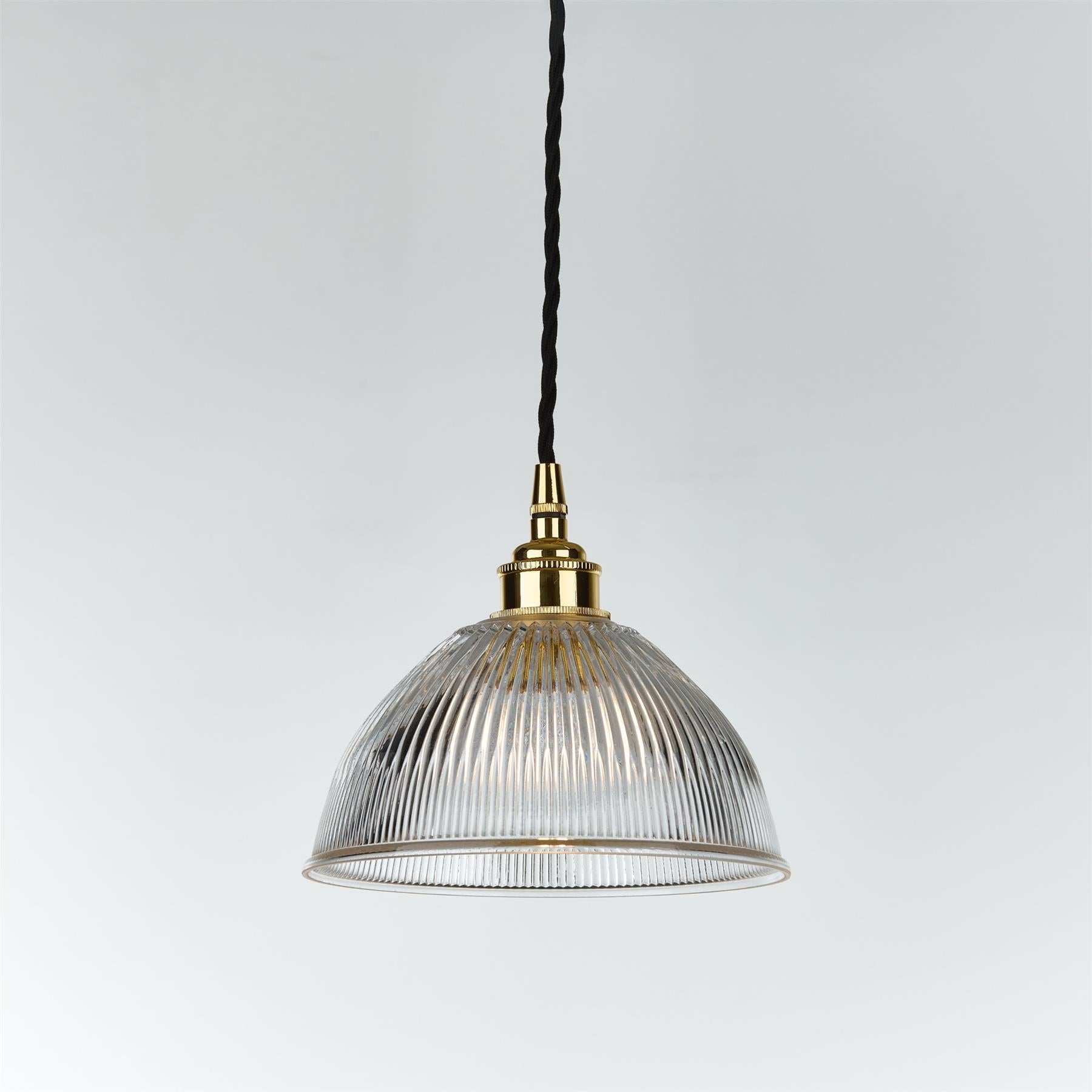 Old School Electric Prismatic Dome Pendant Light