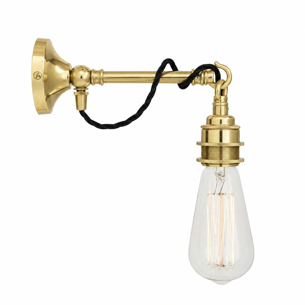 Mullan Lighting Rehau Industrial Bare Bulb Hook Wall Light