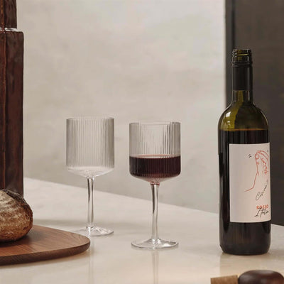 Ferm Living Ripple Red Wine Glasses - Set of 2