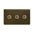 Soho Lighting Eton Collection Bronze 20A 3 Gang 2 Way Toggle Switch