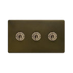 Soho Lighting Eton Collection Bronze 20A 3 Gang 2 Way Toggle Switch