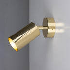 Mullan Lighting Evanston Directional Brass Wall Spotlight