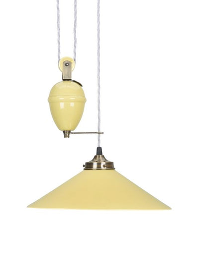 Outlet French Ceramic Rise and Fall Pendant - Mustard