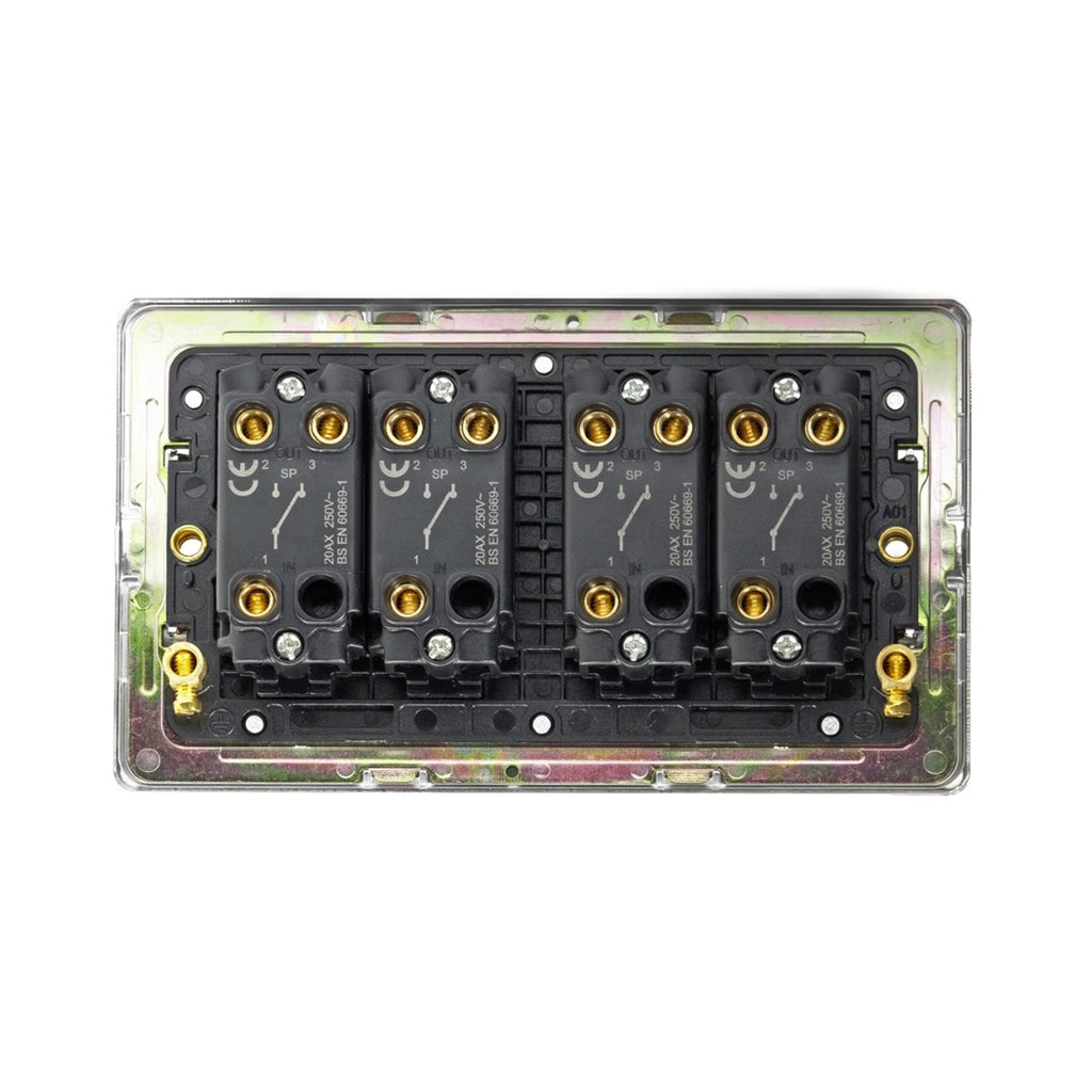 Soho Lighting Eton Collection Bronze 20A 4 Gang 2 Way Toggle Switch