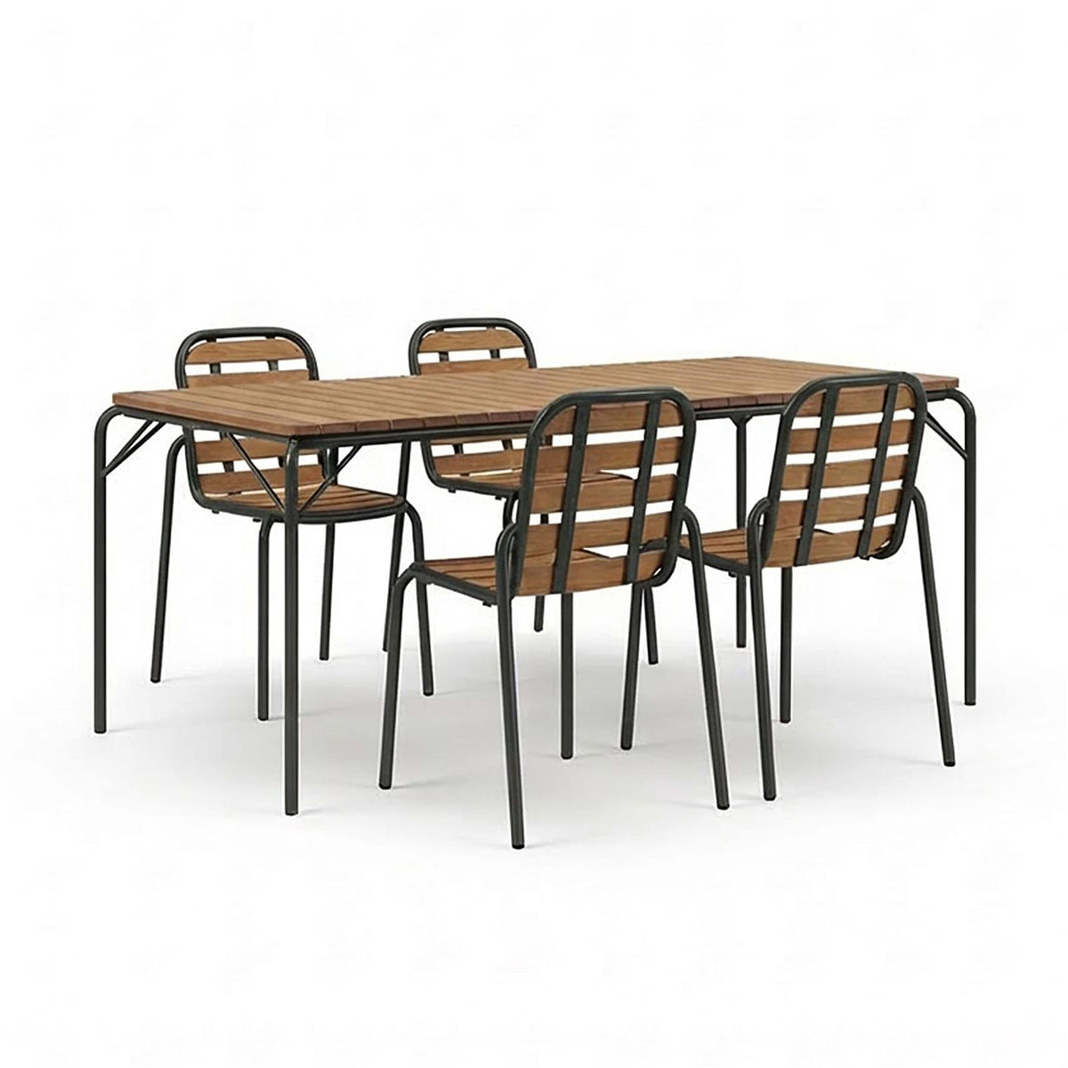Normann Copenhagen Vig Wood Garden Dining Set - Medium - Curated by Holloways of Ludlow