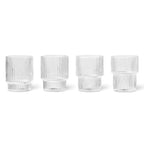 Ferm Living Ripple Small Glasses - Set of 4