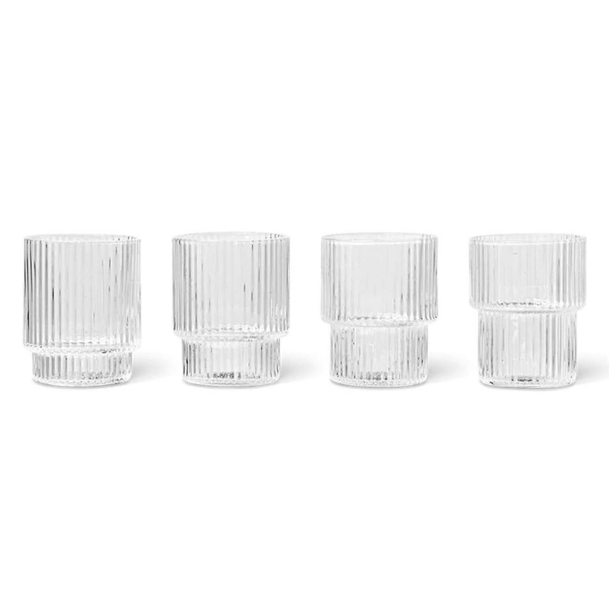 Ferm Living Ripple Small Glasses - Set of 4