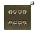 Soho Lighting Eton Collection Bronze 20A 8 Gang Dimming Toggle Switch