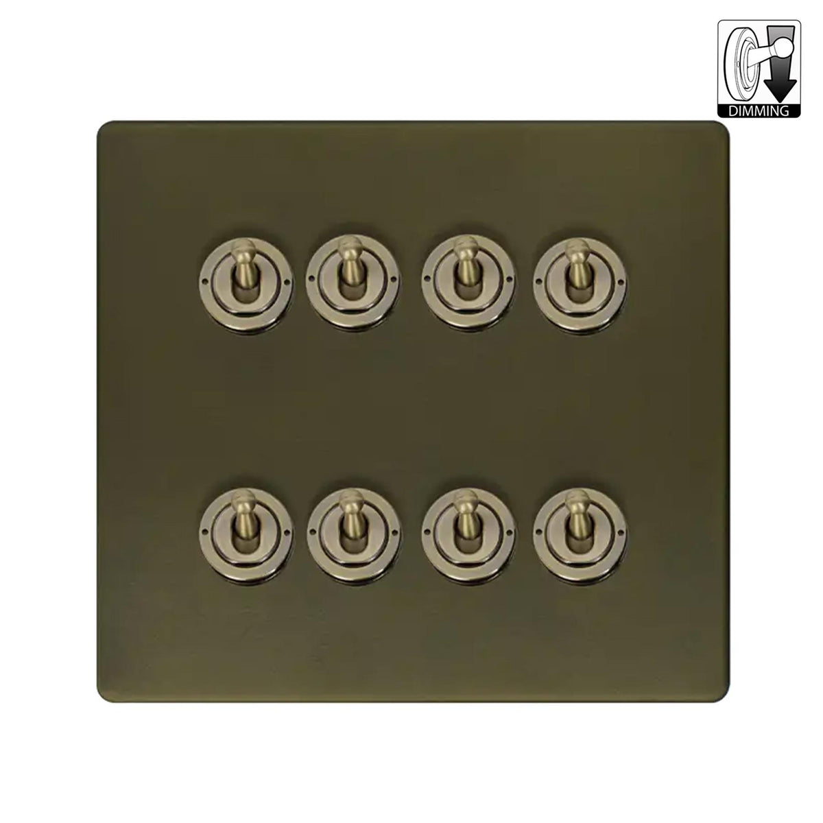 Soho Lighting Eton Collection Bronze 20A 8 Gang Dimming Toggle Switch