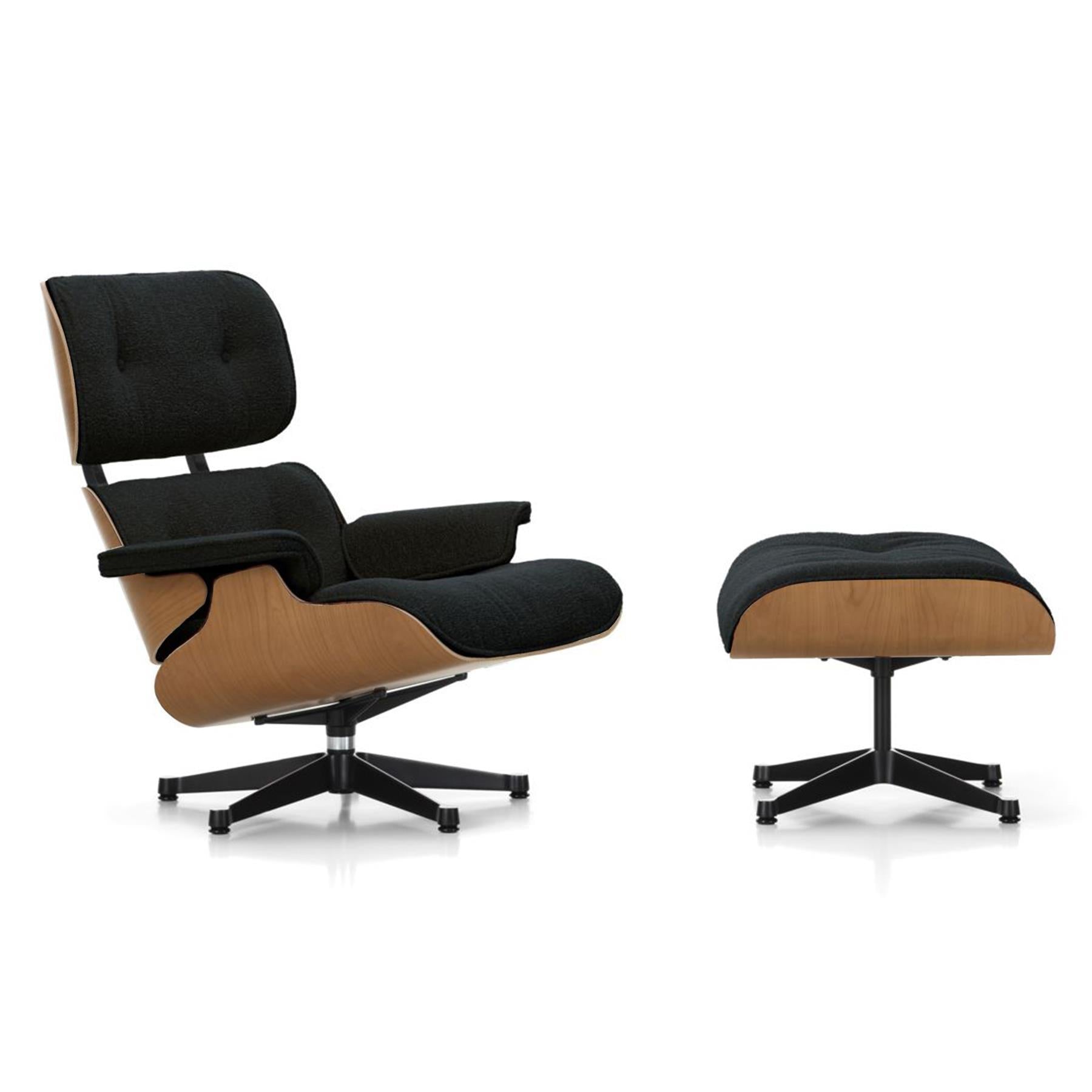 Vitra Eames Contemporary Lounge Chair and Footstool in Cherry