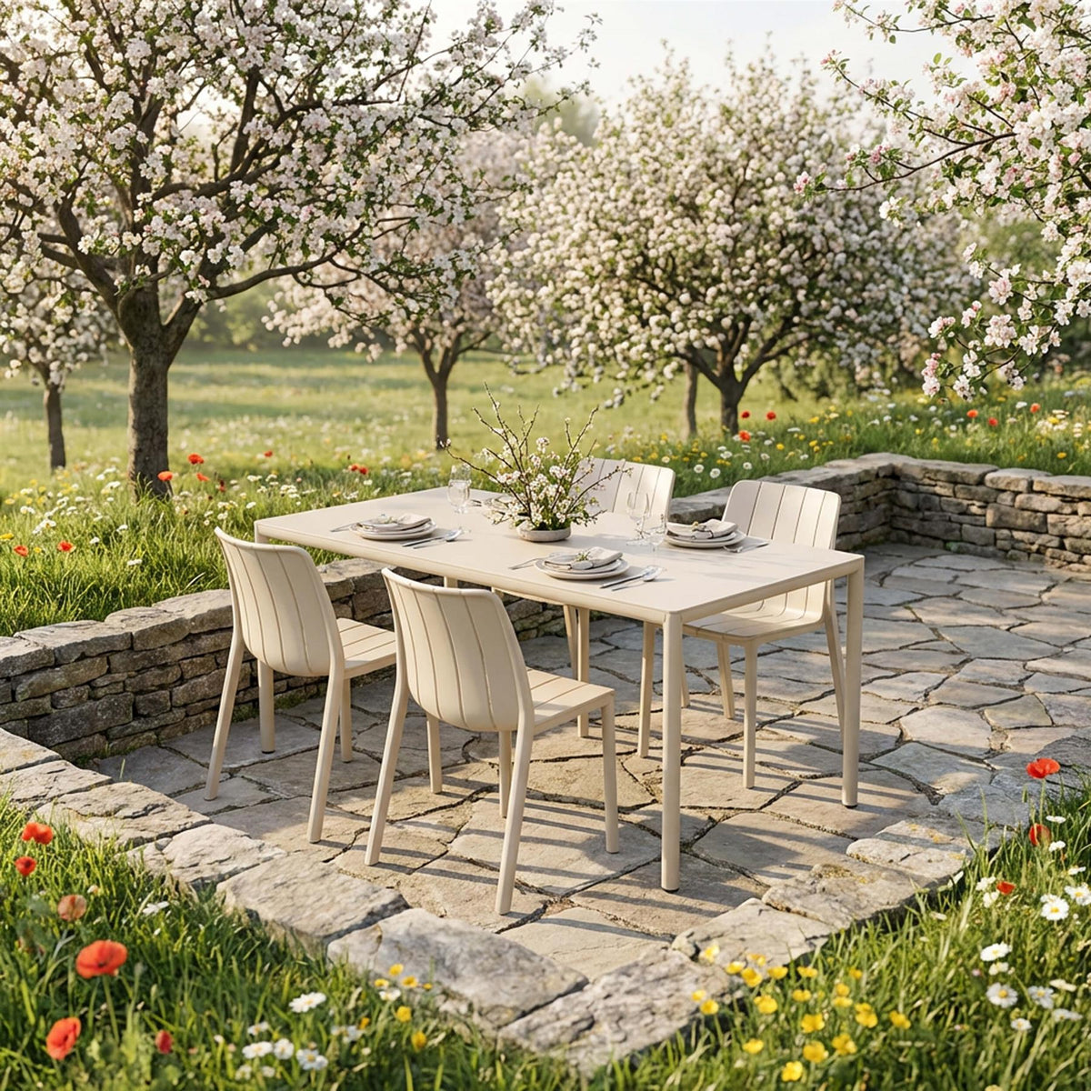 Nardi Tiberina Outdoor Dining Set - Medium - Curated by Holloways of Ludlow