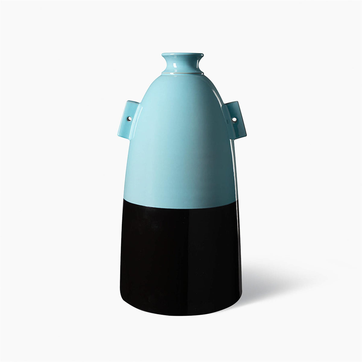 Bitossi Vaso Nero Turchese Riedizioni C