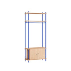MOEBE Single Shelving System with Cabinet and Clothes Rail