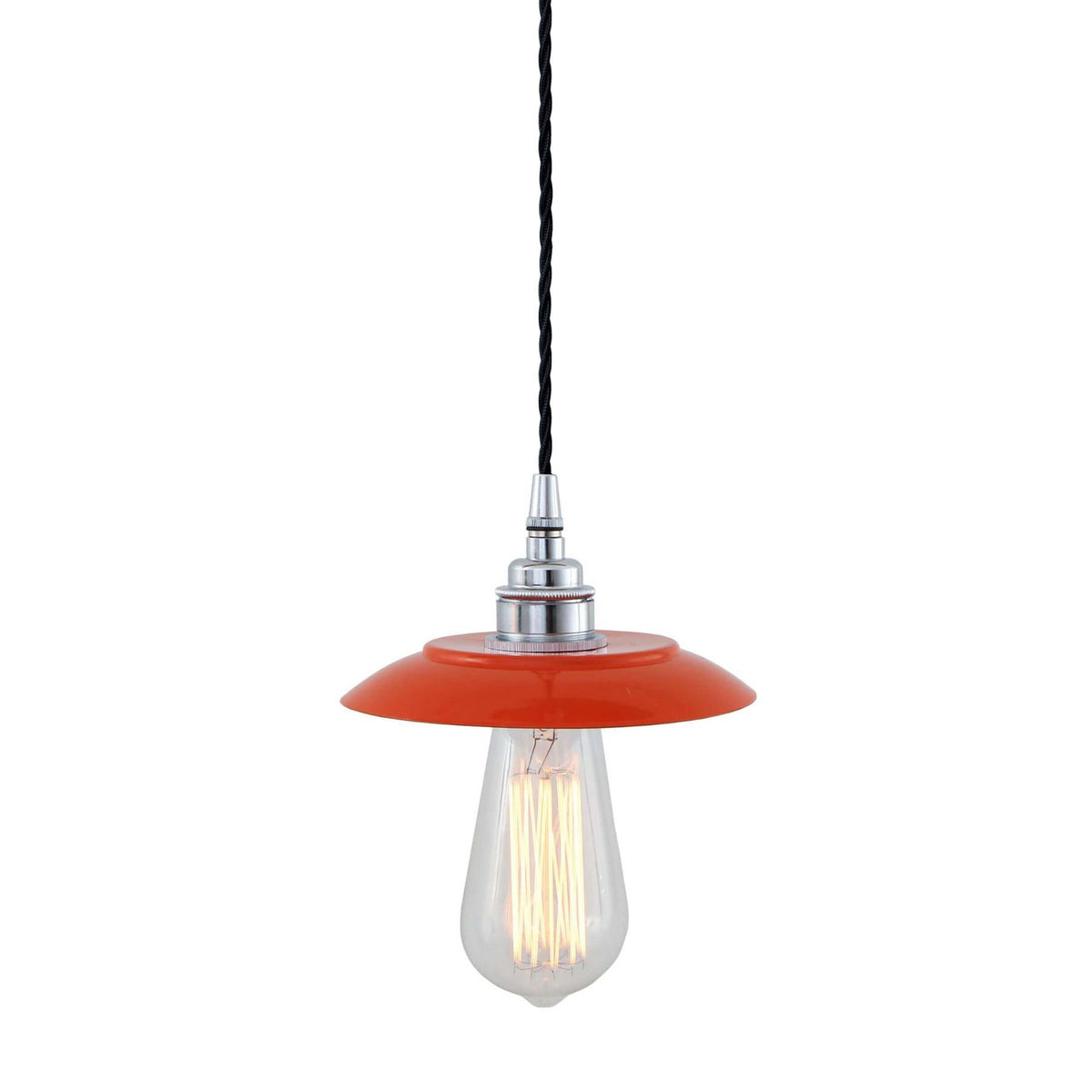 Mullan Lighting Reznor Industrial Minimalist Brass Pendant Light